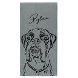 Personalized Pet Beach Towel - Minimalistic Style