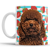 Personalized Dog Portrait Mug - Strawberries