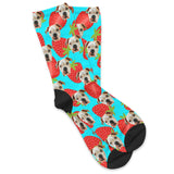 Personalized Pet Face Socks - Strawberries