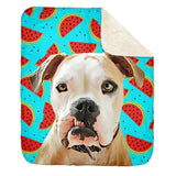 Personalized Pet Sherpa Blanket - Watermelon