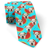 Personalized Pet Face Necktie - Watermelon