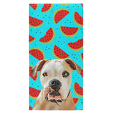 Personalized Pet Beach Towel - Watermelon