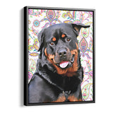 Personalized Framed Pet Portrait Canvas - Paisley