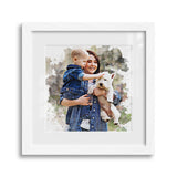 Personalized Pet and Family Framed Gallery Print - Square