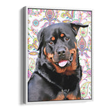 Personalized Framed Pet Portrait Canvas - Paisley