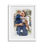 Personalized Pet and Family Framed Gallery Print - Portrait