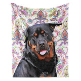 Personalized Pet Throw Blanket - Paisley Pattern