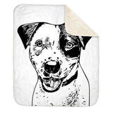 Personalized Pet Sherpa Blanket - Minimalistic Style