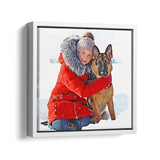 Personalized Pet Family Portrait- Square Canvas