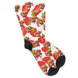 Personalized Pet Face Socks - Strawberries