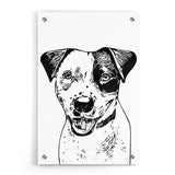 Personalized Acrylic Pet Portrait Prints - Minimalistic Style