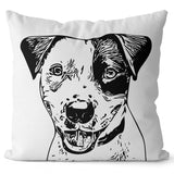 Personalized Minimalistic Pet Portrait Pillow