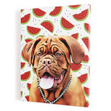 Personalized Framed Pet Portrait Canvas - Watermelon