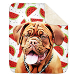 Personalized Pet Sherpa Blanket - Watermelon