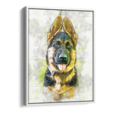 Personalized Framed Pet Portrait Canvas - Color Pencil Drawing Style