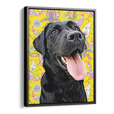 Personalized Framed Pet Portrait Canvas - Paisley