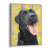 Personalized Framed Pet Portrait Canvas - Paisley