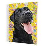 Personalized Framed Pet Portrait Canvas - Paisley