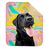 Personalized Pet Sherpa Blanket - Color Swirl